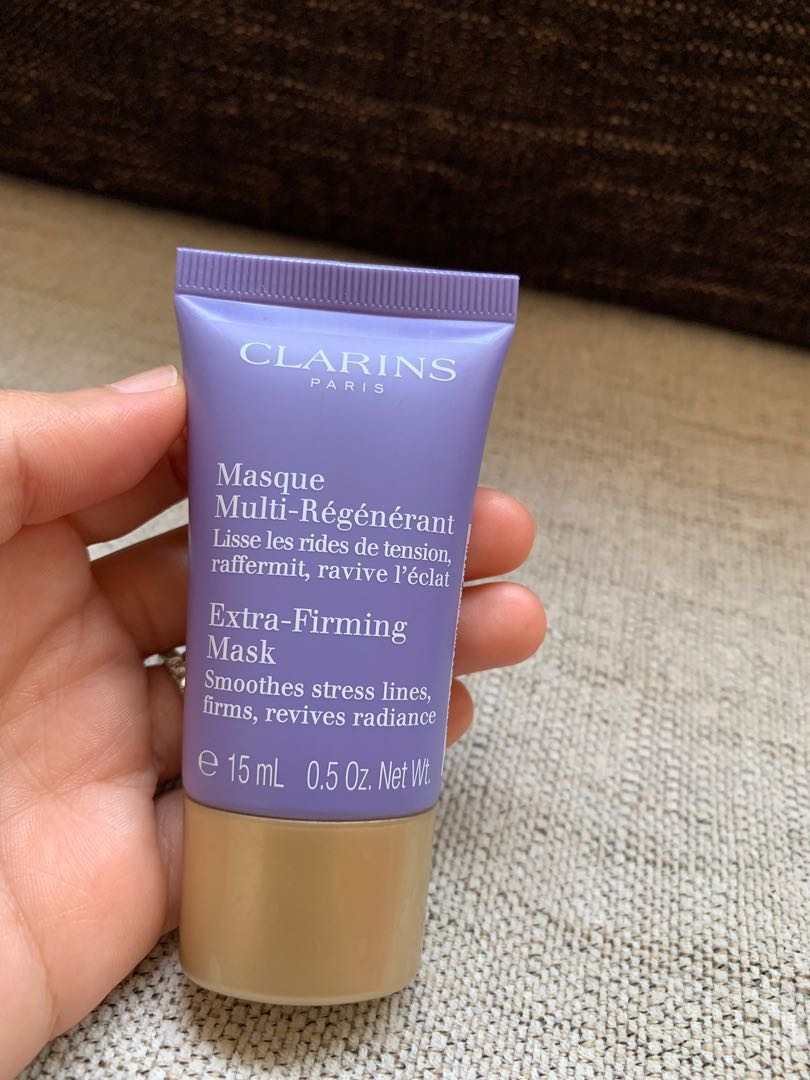 Clarins Masque Multi Regenerant Extra Firming Mask 15ml ครีมมาส์กสีม่วงชนิดล้างออก ฟื้นฟูผิว คืนความหยืดหยุ่น ให้ผืวกระชับเข้ารูป อ่อนเยาว์ พร้อมเผยผิวกระจ่างใส สีผิวสม่ำเสมอ