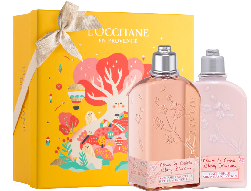 L'occitane Christmas Cherry Blossom Duo Set,L'occitane Cherry Blossom,L'Occitane Holiday set 2019,