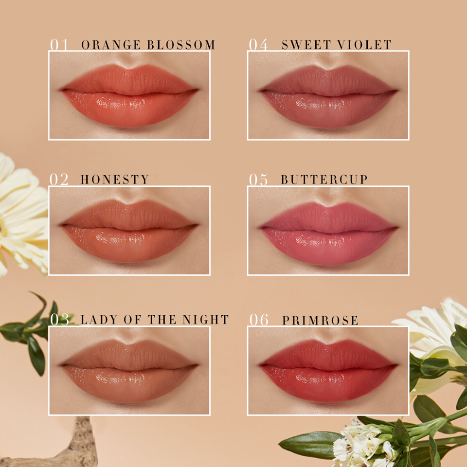 IN2IT, IN2IT Blooming Moist Lipstick, Blooming Moist Lipstick, Blooming Moist Lipstick #01 Orange Blossom, Blooming Moist Lipstick #02 Honesty, Blooming Moist Lipstick #03 Lady Of The Night, Blooming Moist Lipstick #04 Sweet Violet, Blooming Moist Lipstick #05 Buttercup, Blooming Moist Lipstick #06 Primrose, ลิปสติก, ลิปสติกเนื้อครีมมี่มอยส์, มอยส์เจอไรเซอร์