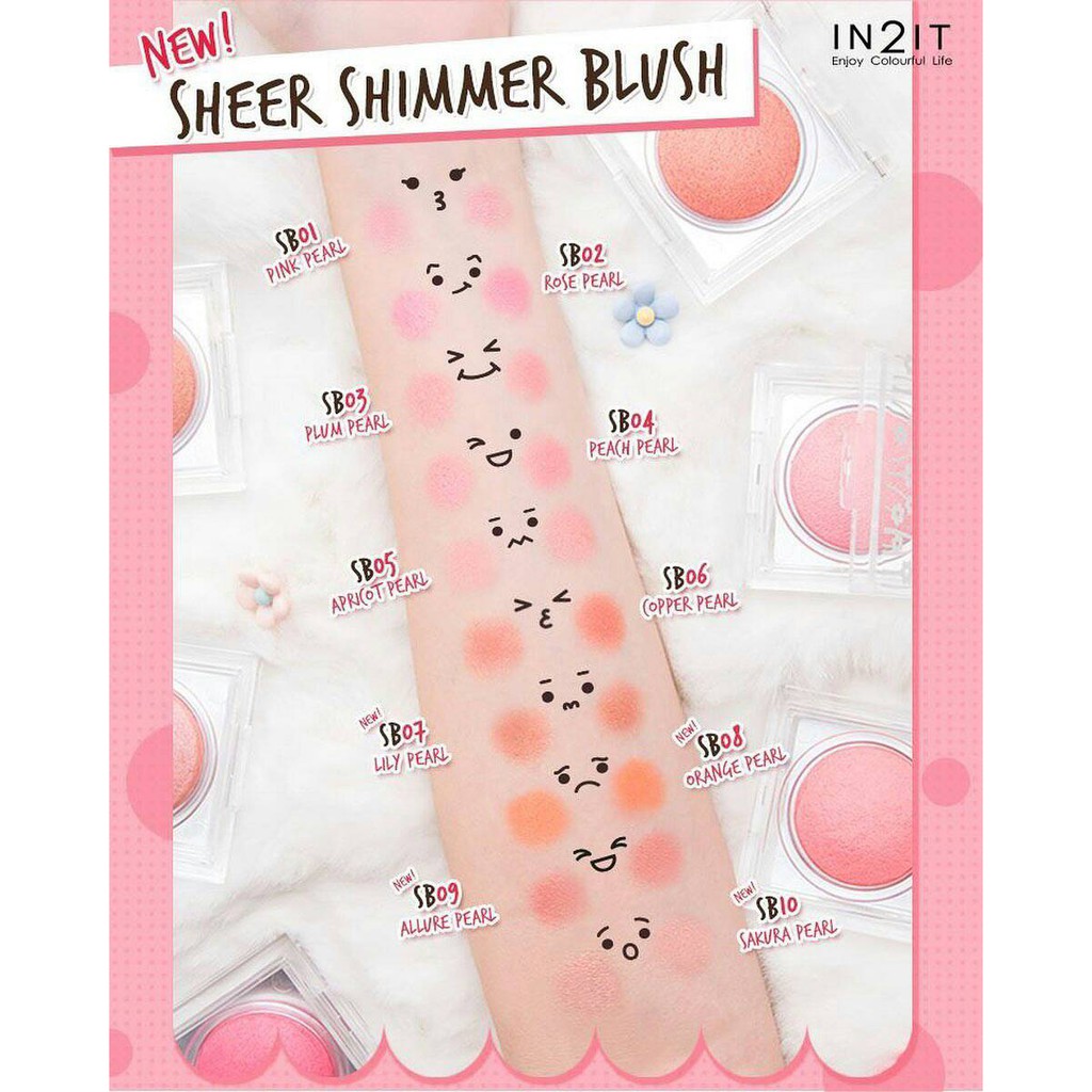 IN2IT, IN2IT Sheer Shimmer Blush, IN2IT Sheer Shimmer Blush รีวิว, IN2IT Sheer Shimmer Blush ราคา, IN2IT Sheer Shimmer Blush pantip, IN2IT Sheer Shimmer Blush 4 g., IN2IT Sheer Shimmer Blush 4 g. #Peach Pearl