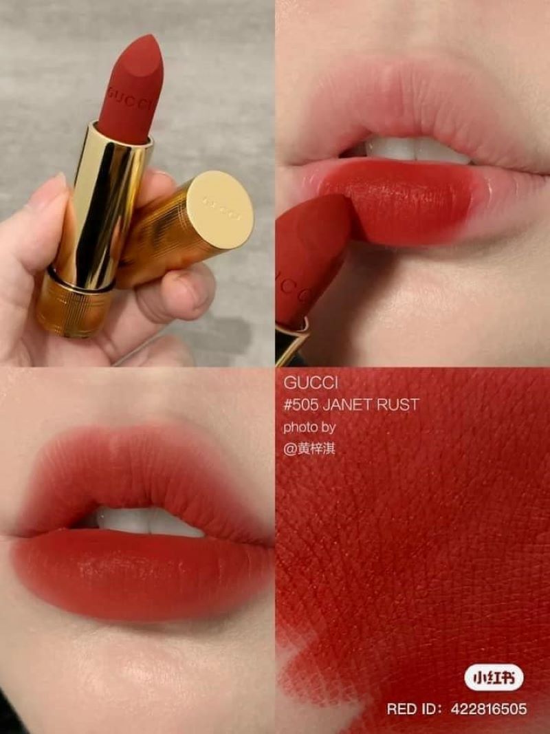 GUCCI Lip Color Rouge A Levres Mat #505 Janet Rust 1g , GUCCI ,  ซื้อ Gucci , Gucci Rouge A Lèvres Mat รีวิว , ลิป gucci สีไหนสวย , ลิปสติก gucci ซื้อที่ไหน , ลิปกุชชี่แท้ , ลิปกุชชี่ ราคา